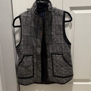 Boutique Blue Rain Tweed Quilted Vest
